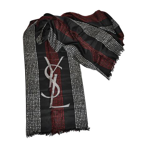 шарфик ysl|Saint Laurent Womens Scarves .